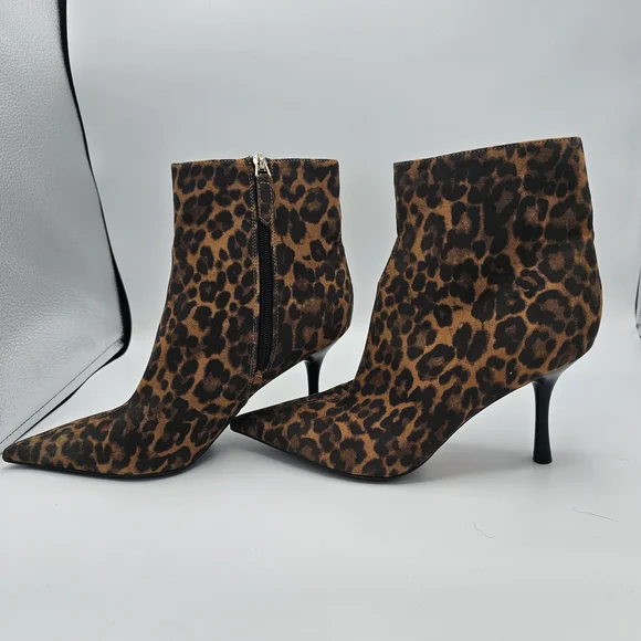 Nine West Animal Print Heeled Boots - Picture 2 of 5